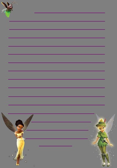 papier a lettre fee clochette et iridessa